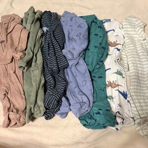 Carter's Baby Onesies in Green, Blue, and Brown